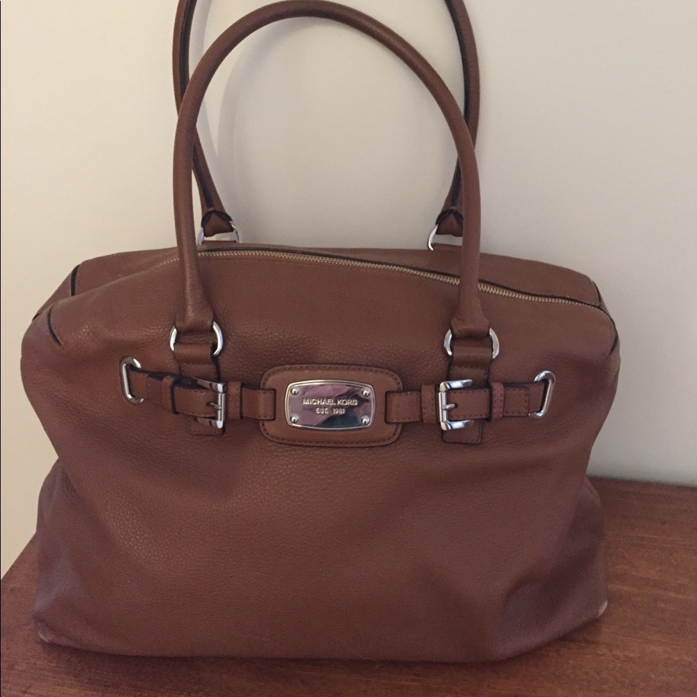 Michael kors tan leather tote bag